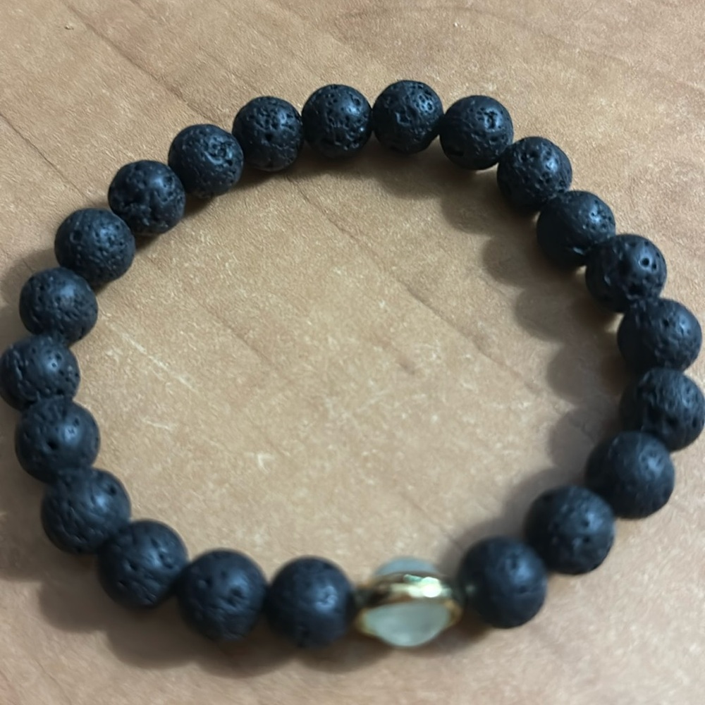 COPY - #043 Lava Stone Bracelet 8mm Handmade 8”